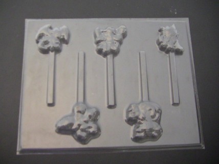 490sp Skydudes Chocolate or Hard Candy Lollipop Mold